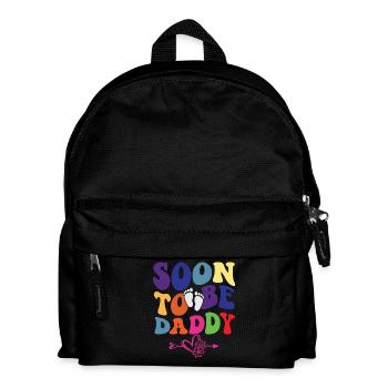 promotrd to Be Daddy, New Dad Pregnancy - Kids' Backpack - black - Front
