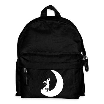 A rabbit on the moon - Kids' Backpack - black - Front