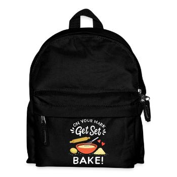 Backen Bäcker Hobbybäcker - Kinder Rucksack - Schwarz - Vorne
