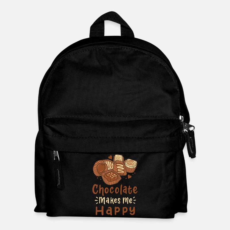 Schokolade Pralinen - Kinder Rucksack - Schwarz