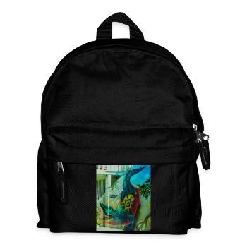 Crocodile Mural, Mexico City - Kids' Backpack - black - Front