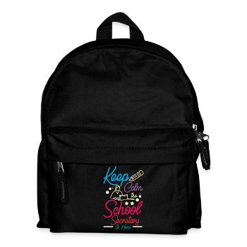 Restez calme, le secrétariat de l’école est là - Sac à dos Enfant - noir - Devant