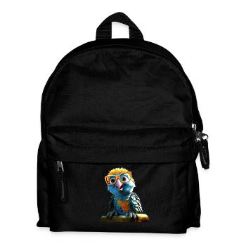 Papagei Ara Sittich Kakadu Parrot Süße Papageien - Kinder Rucksack - Schwarz - Vorne