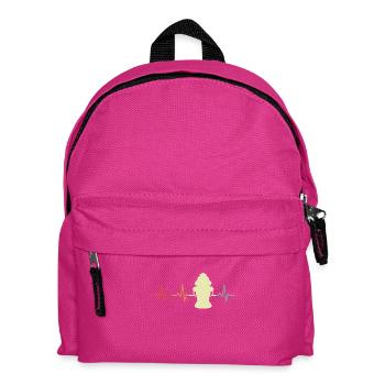Vintage Fire Hydrant Heart Line - Kids' Backpack - fuchsia - Front