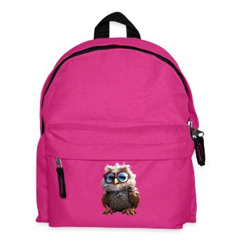 Eule Schleiereule Geschenk Kauz Uhu Owl Süße Eulen - Kinder Rucksack - Fuchsia - Vorne