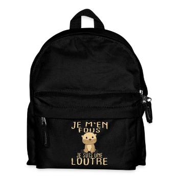 Es ist mir egal, ich bin ein Geschenkotter - Kinder Rucksack - Schwarz - Vorne