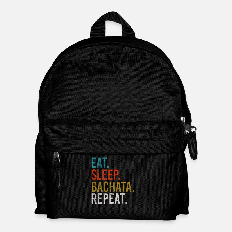 Eat Sleep Bachata Repeat Sensual Dance - Kids' Backpack - black