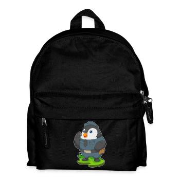 Pinguin Polizist Polizei - Kinder Rucksack - Schwarz - Vorne