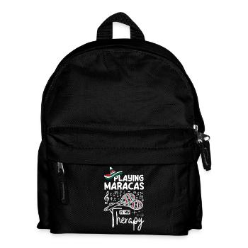 Playing maracas is my therapy - Kids' Backpack - black - Front