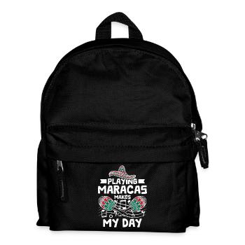 Playing maracas makes my day - Kids' Backpack - black - Front