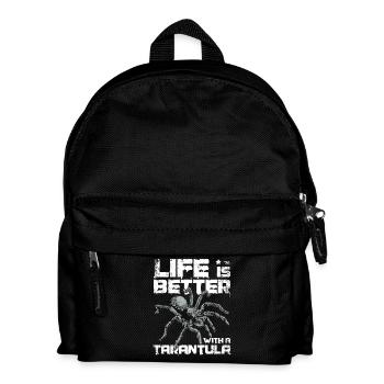Life is better with a Tarantula - Kids' Backpack - black - Front