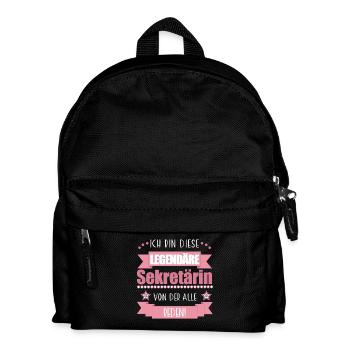 Sekretärin Büro Job süßes Geschenk - Kinder Rucksack - Schwarz - Vorne
