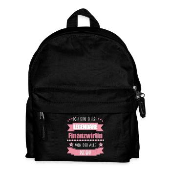 Finanzwirtin Finanzamt süßes Geschenk - Kinder Rucksack - Schwarz - Vorne