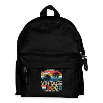 Frauen 2008 Geburtstagsgeschenk | Jahrgang 2008 - Kinder Rucksack - Schwarz - Vorne