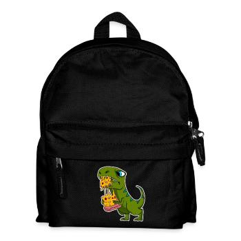 Dino Motif Dinosaur Pizza Delicious - Kids' Backpack - black - Front