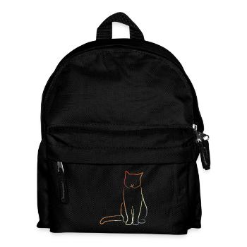 Chat au look vintage - Sac à dos Enfant - noir - Devant