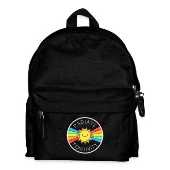 Sun Retro Radiate Positivity T-Shirt - Kids' Backpack - black - Front
