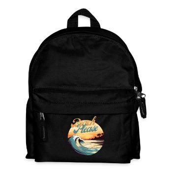 BeachPlease Retro Sunset Wave - Kids' Backpack - black - Front