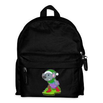 Maus Weihnachten Paket - Kinder Rucksack - Schwarz - Vorne