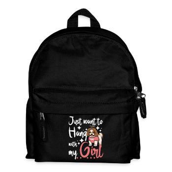 Just want to hang with my shih tzu girl - Kids' Backpack - black - Front