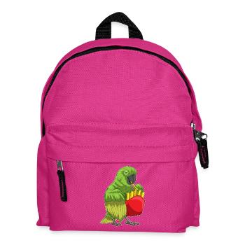 Papagei Pommes frites - Kinder Rucksack - Fuchsia - Vorne