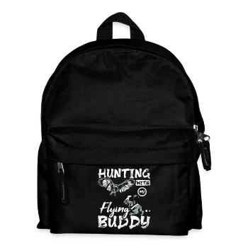 Hunting with my flying buddy Falconer - Kinder Rucksack - Schwarz - Vorne