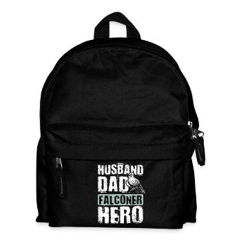 Husband dad falconer hero - Kinder Rucksack - Schwarz - Vorne