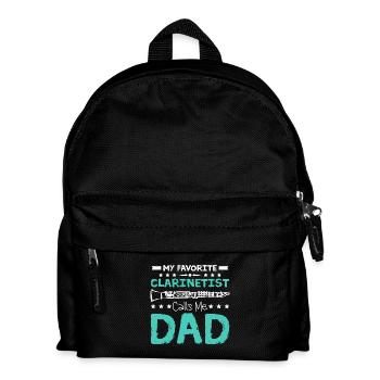 Father's day My favorite clarinetist calls me dad - Kids' Backpack - black - Front