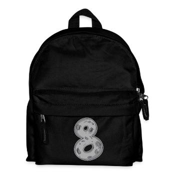 Numéro 8 Numéro Huit Motif de lune - Sac à dos Enfant - noir - Devant