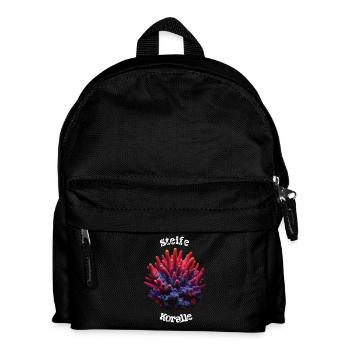 Koralle - Kinder Rucksack - Schwarz - Vorne