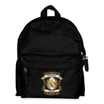 Finanzwirt Geschenk Geld Lustig Beruf Finanzamt - Kinder Rucksack - Schwarz - Vorne