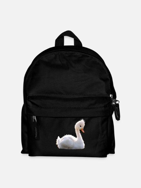 Schwan Höckerschwan Gans Ente Swan Weiße Schwäne - Kinder Rucksack - Schwarz