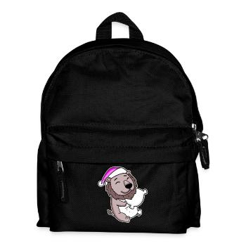 Leo Tired Sleeping Sleeping Girl - Kids' Backpack - black - Front