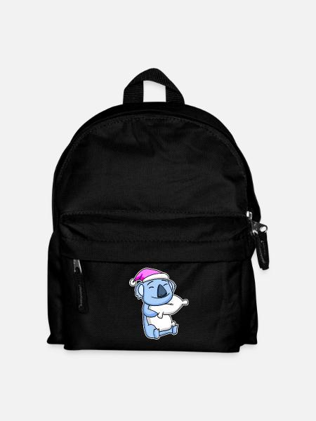 Koala Bär Müde Ausschlafen Schlafen Mädchen - Kinder Rucksack - Schwarz