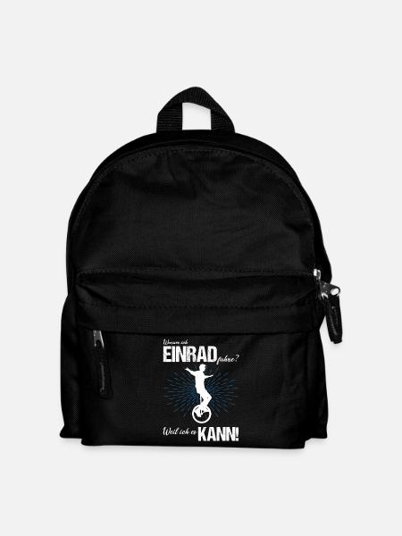 Einrad fahren - Kinder Rucksack - Schwarz