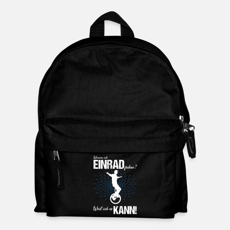Einrad fahren - Kinder Rucksack - Schwarz