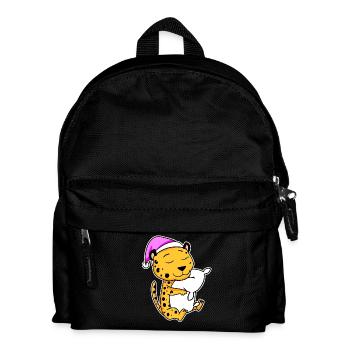 Cheetah Tired Sleeping Sleeping Girl - Kids' Backpack - black - Front