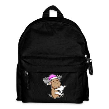 Moose Tired Sleeping Sleeping Girl - Kids' Backpack - black - Front