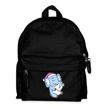 Elephant Tired Sleeping Sleeping Girl - Kids' Backpack - black - Front