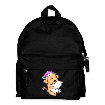 Dog Tired Sleeping Sleeping Girl - Kids' Backpack - black - Front