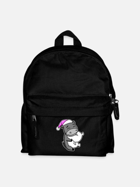 Esel Müde Ausschlafen Schlafen Mädchen - Kinder Rucksack - Schwarz