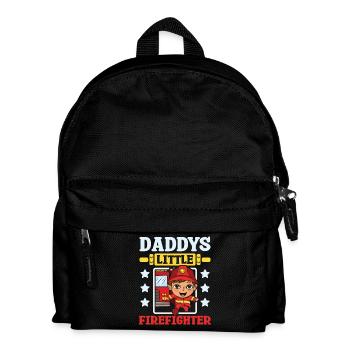 For children daddy's little firefighter - Kinder Rucksack - Schwarz - Vorne