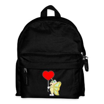 Papillon mariée coeur mariage - Sac à dos Enfant - noir - Devant