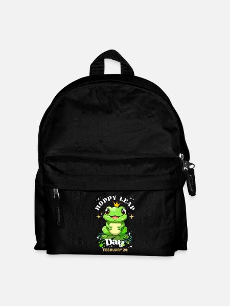 Hopfen-Schalttag-Frosch - Kinder Rucksack - Schwarz