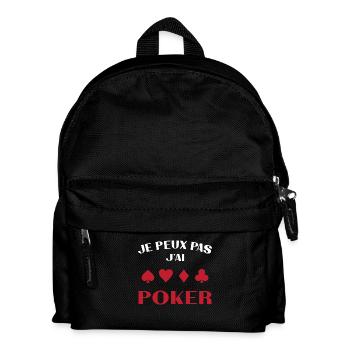 I Can't I Have Poker Gift - Kids' Backpack - black - Front
