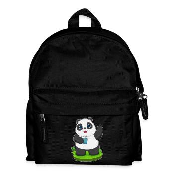 Panda Saft - Kinder Rucksack - Schwarz - Vorne
