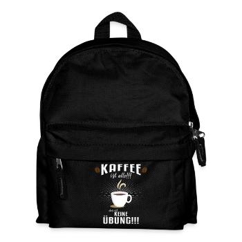 Kaffee ist alle!!! - Kinder Rucksack - Schwarz - Vorne