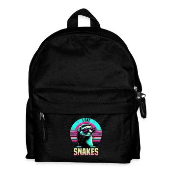 Je mange des serpents mangouste Vintage - Sac à dos Enfant - noir - Devant