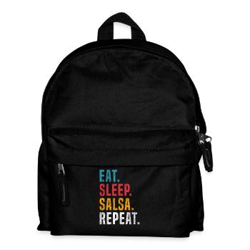 Eat Sleep Salsa Repeat for Salsa Dancers - Kids' Backpack - black - Front