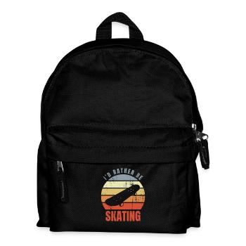 I'd Rather Be Skating - Kids' Backpack - black - Front